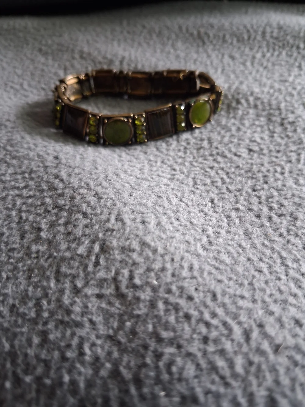 Green Stone Link Bracelet - Women Jewelry